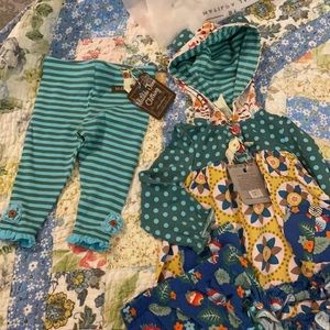 NWT Matilda Jane 3-6 mos Baby Bear with Lock-and Key Leggings